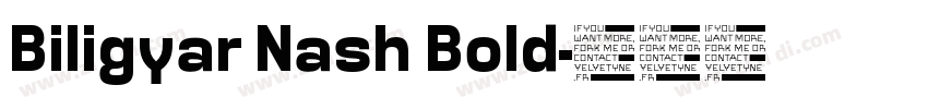 Biligyar Nash Bold字体转换